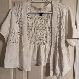 Torrid Cream Open-Front Cardigan